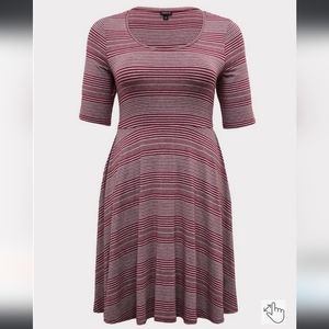 Jersey knit skater dress